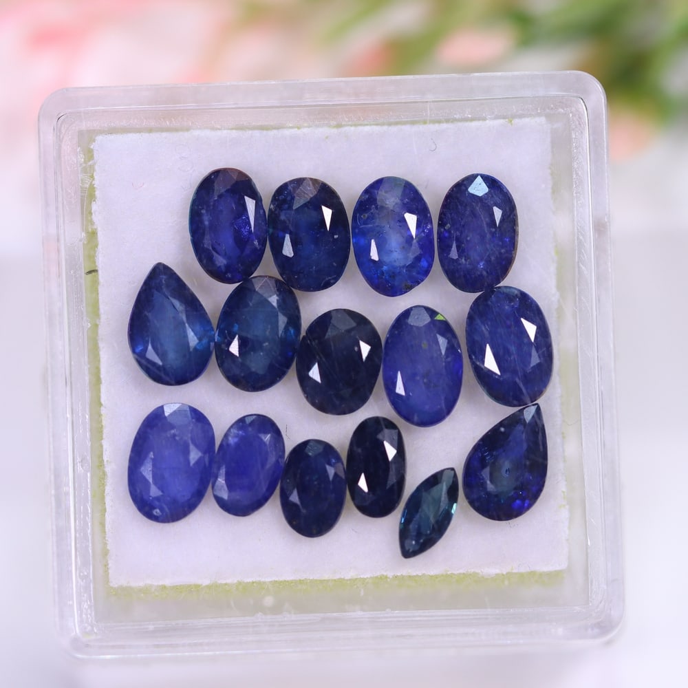 7.07Ct Blue Sapphire Set - Polished Faceted: Ksmith Jewels Global Welcome to our auction house, today auction brought to you by Ksmith Jewels Global based in Penang, Malaysia specialize in all kinds of opal and color gemstone both in manufacturi