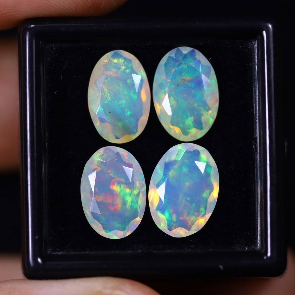 5.32Ct Welo Opal Faceted Set - Ethiopian Opal: Ksmith Jewels Global Welcome to our auction house, today auction brought to you by Ksmith Jewels Global based in Penang, Malaysia specialize in all kinds of opal and color gemstone both in manufacturi