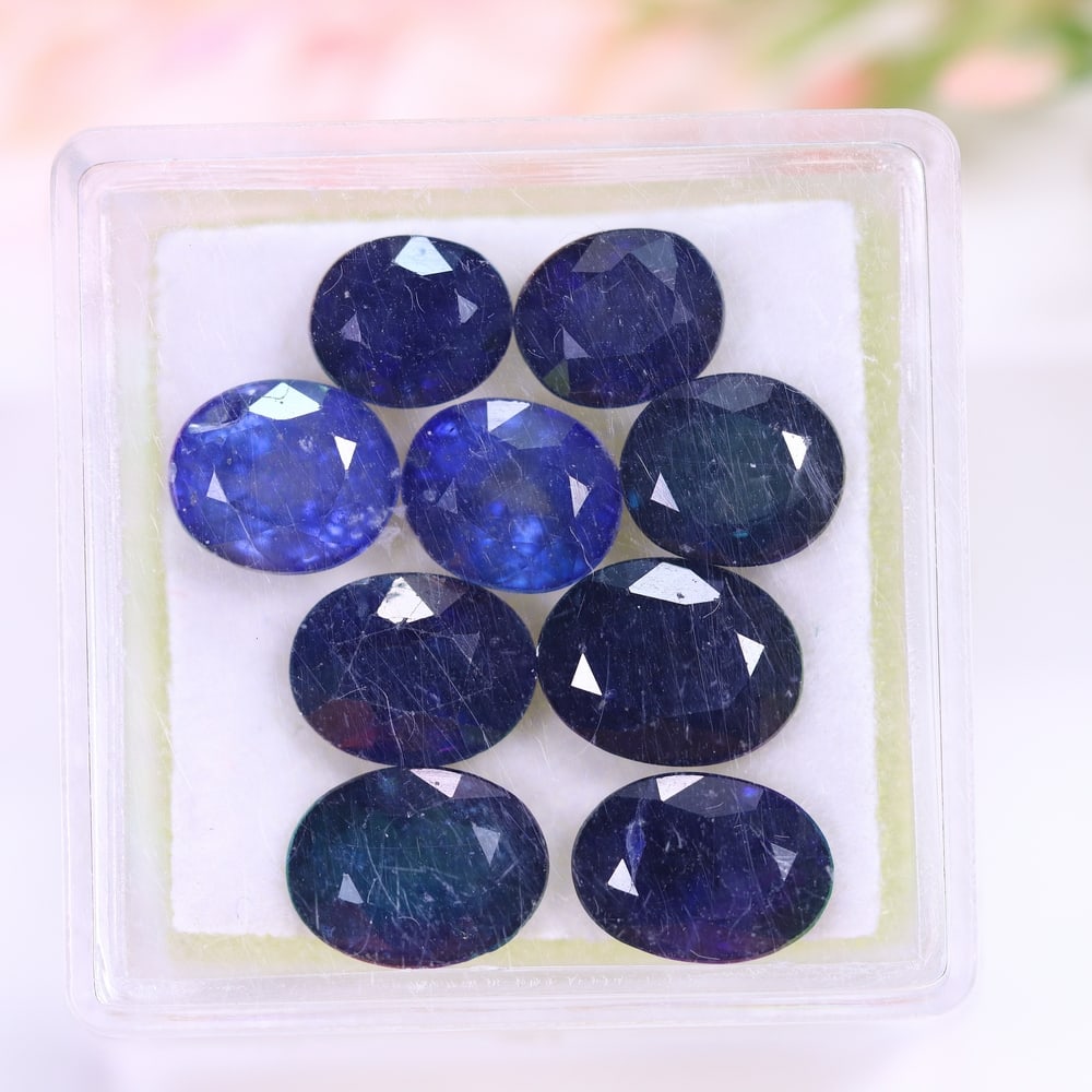13.61Ct Blue Sapphire Set - Polished Faceted: Ksmith Jewels Global Welcome to our auction house, today auction brought to you by Ksmith Jewels Global based in Penang, Malaysia specialize in all kinds of opal and color gemstone both in manufacturi