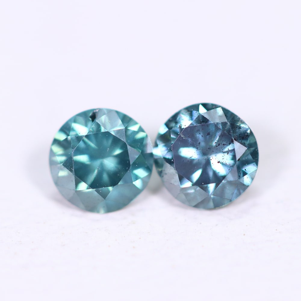 0.30Ct Peacock Blue Diamond Set - Polished Faceted: Ksmith Jewels Global Welcome to our auction house, today auction brought to you by Ksmith Jewels Global based in Penang, Malaysia specialize in all kinds of opal and color gemstone both in manufacturi