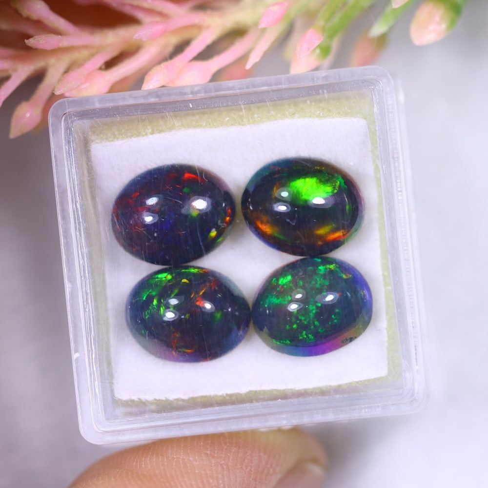 7.94Ct Welo Black Opal Polished Lot - Ethiopian Opal: Ksmith Jewels Global Welcome to our auction house, today auction brought to you by Ksmith Jewels Global based in Penang, Malaysia specialize in all kinds of opal and color gemstone both in manufacturi