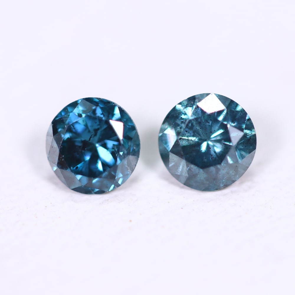 0.30Ct Peacock Blue Diamond Set - Polished Faceted: Ksmith Jewels Global Welcome to our auction house, today auction brought to you by Ksmith Jewels Global based in Penang, Malaysia specialize in all kinds of opal and color gemstone both in manufacturi