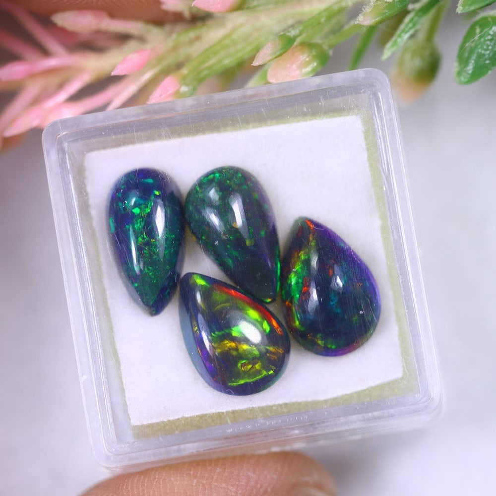 5.99Ct Welo Black Opal Polished Lot - Ethiopian Opal: Ksmith Jewels Global Welcome to our auction house, today auction brought to you by Ksmith Jewels Global based in Penang, Malaysia specialize in all kinds of opal and color gemstone both in manufacturi