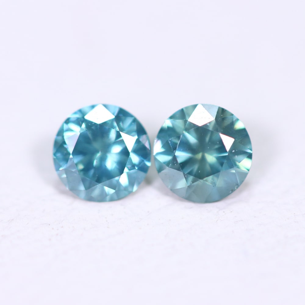 0.23Ct Peacock Blue Diamond Set - Polished Faceted: Ksmith Jewels Global Welcome to our auction house, today auction brought to you by Ksmith Jewels Global based in Penang, Malaysia specialize in all kinds of opal and color gemstone both in manufacturi