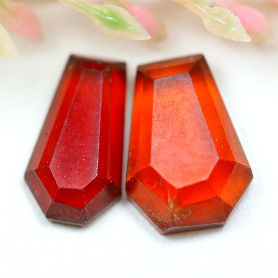 7.62CTS Natural Hessonite Garnet Step Cut Pair for Jewelry Making: Ksmith Jewels Global Welcome to our auction house, today auction brought to you by Ksmith Jewels Global based in Penang, Malaysia specialize in all kinds of opal and color gemstone both in manufacturi