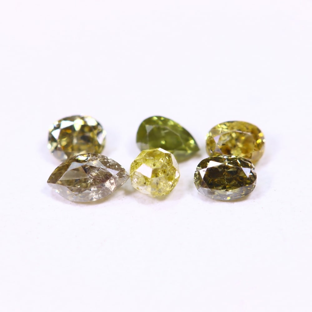 0.53ct 6pcs Unheated Fancy Diamond Lot - Natural Diamond, Loose Diamond (1 of 2)