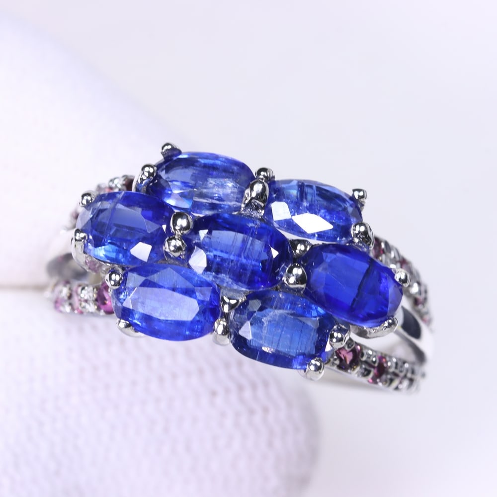 Ring US8 Kyanite - 925 Sterling Silver - Plated 14k White Gold (1 of 3)