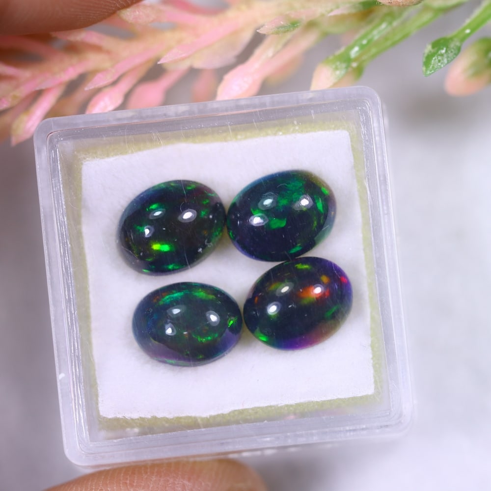 6.18Ct Welo Black Opal Polished Lot - Ethiopian Opal: Ksmith Jewels Global Welcome to our auction house, today auction brought to you by Ksmith Jewels Global based in Penang, Malaysia specialize in all kinds of opal and color gemstone both in manufacturi