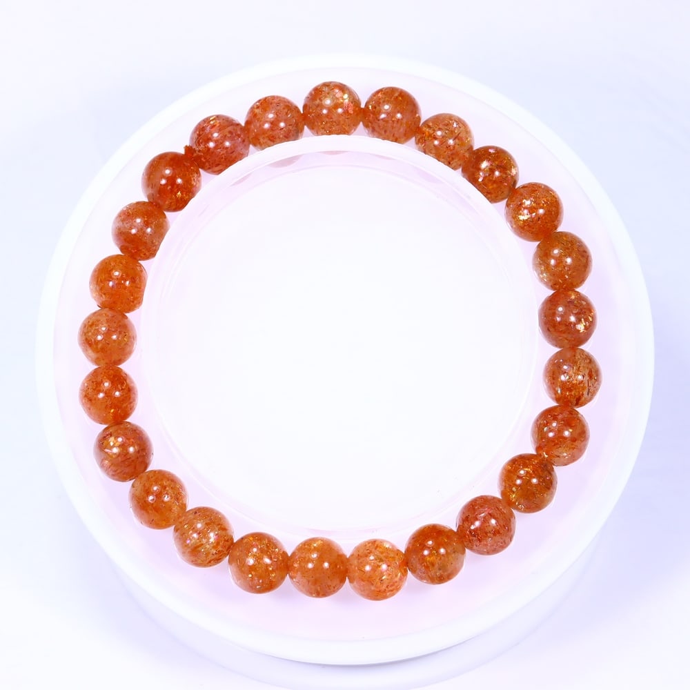 15.50g Sunstone Bracelet - Polished Beads (1 of 2)