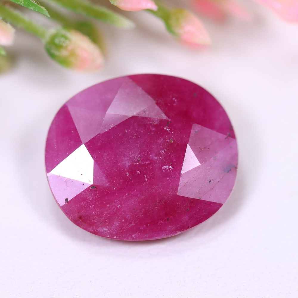 12.67Ct Red Ruby - Polished Faceted (1 of 3)