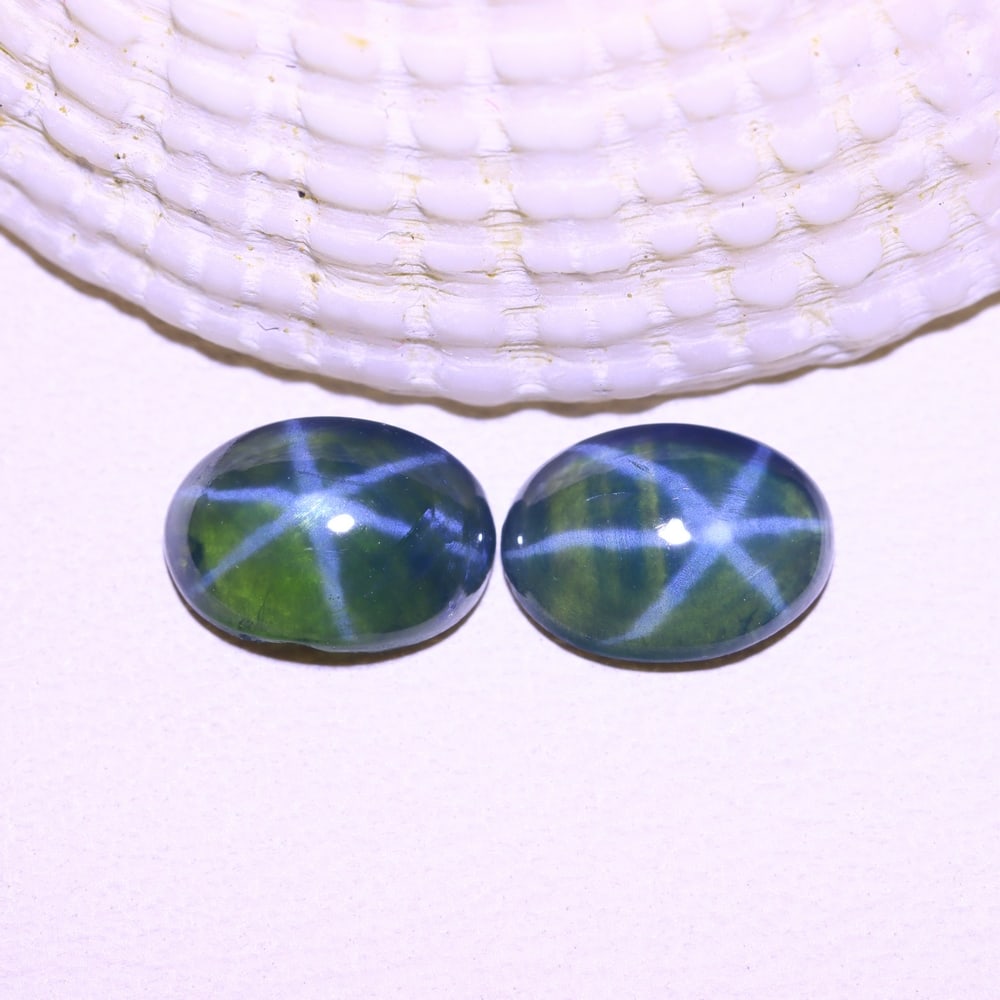 1.80cts 6 Rays Blue Star Sapphire Pair: Ksmith Jewels Global Welcome to our auction house, today auction brought to you by Ksmith Jewels Global based in Penang, Malaysia specialize in all kinds of opal and color gemstone both in manufacturi