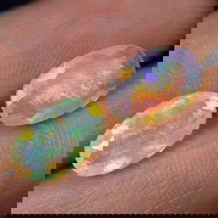 2.95Ct Welo Opal Faceted Set - Ethiopian Opal: Ksmith Jewels Global Welcome to our auction house, today auction brought to you by Ksmith Jewels Global based in Penang, Malaysia specialize in all kinds of opal and color gemstone both in manufacturi