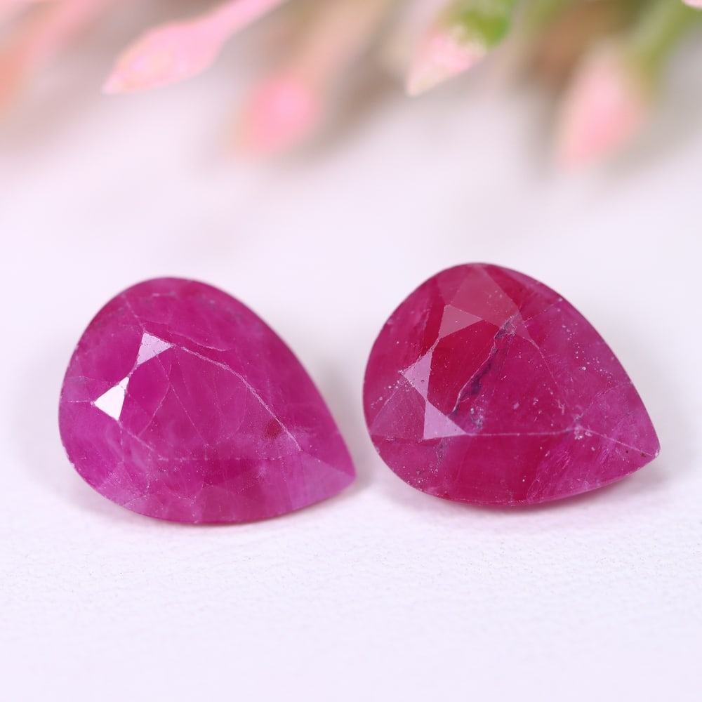 5.30Ct Red Ruby Set - Polished Faceted (1 of 2)