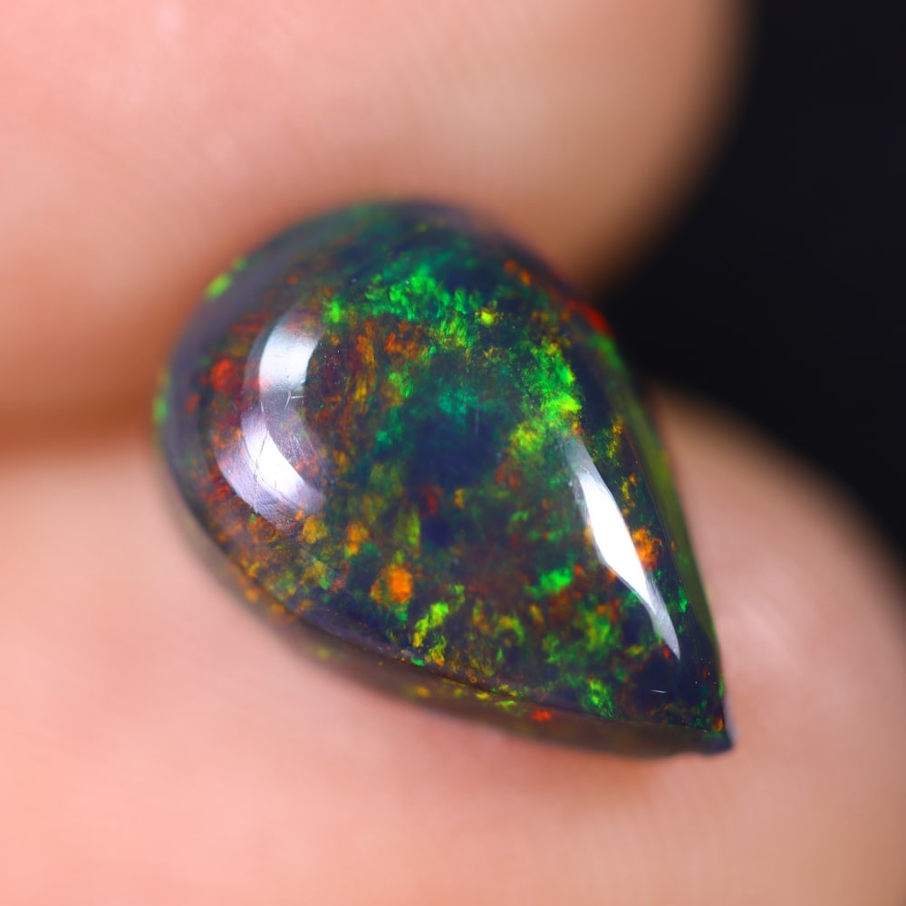 2.39Ct Welo Black Opal Polished - Ethiopian Opal (1 of 5)