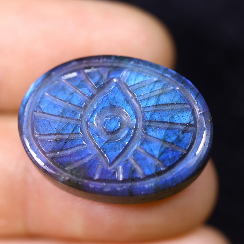 23.42cts Labradorite Evil Eye - Carving: Ksmith Jewels Global Welcome to our auction house, today auction brought to you by Ksmith Jewels Global based in Penang, Malaysia specialize in all kinds of opal and color gemstone both in manufacturi