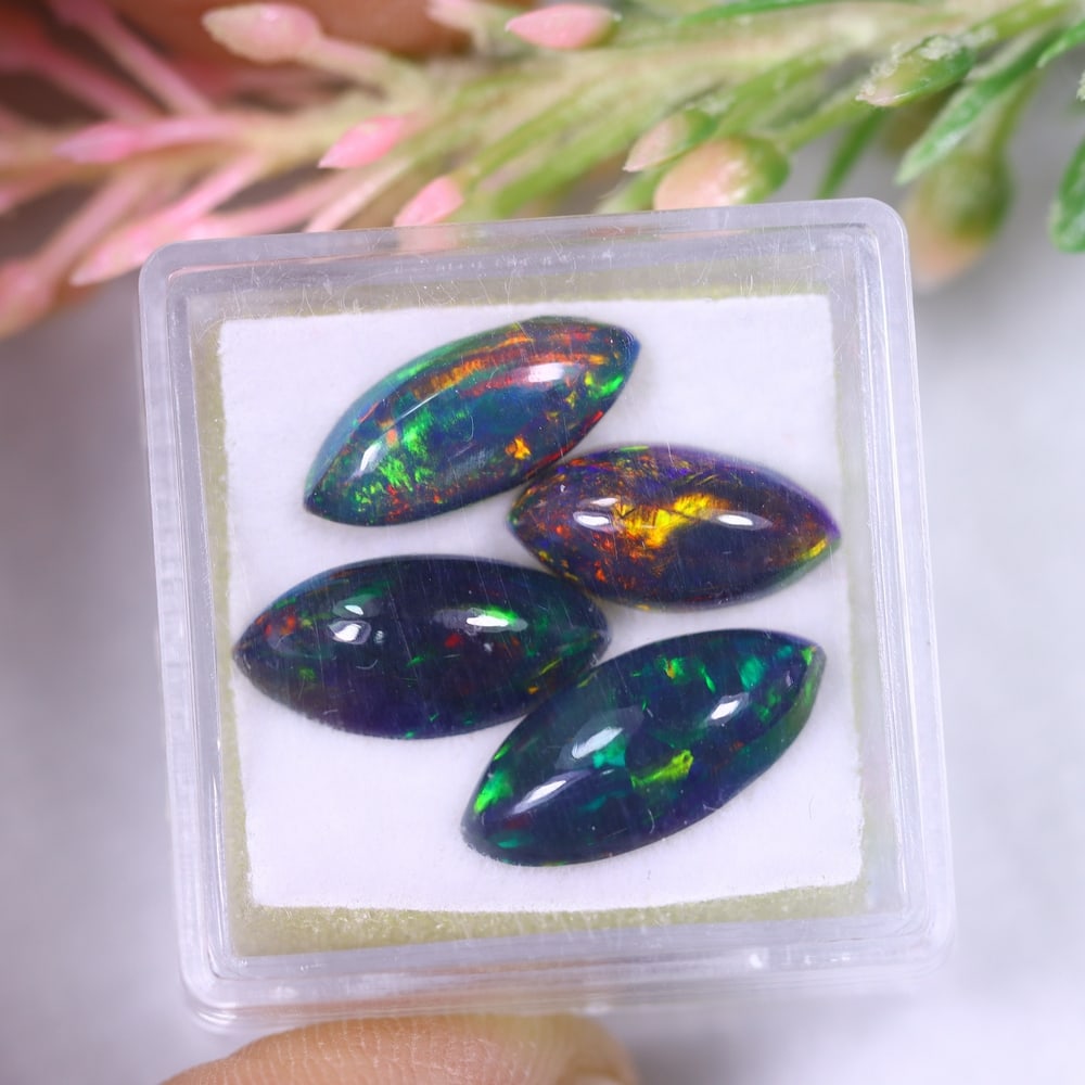 5.83Ct Welo Black Opal Polished Lot - Ethiopian Opal: Ksmith Jewels Global Welcome to our auction house, today auction brought to you by Ksmith Jewels Global based in Penang, Malaysia specialize in all kinds of opal and color gemstone both in manufacturi