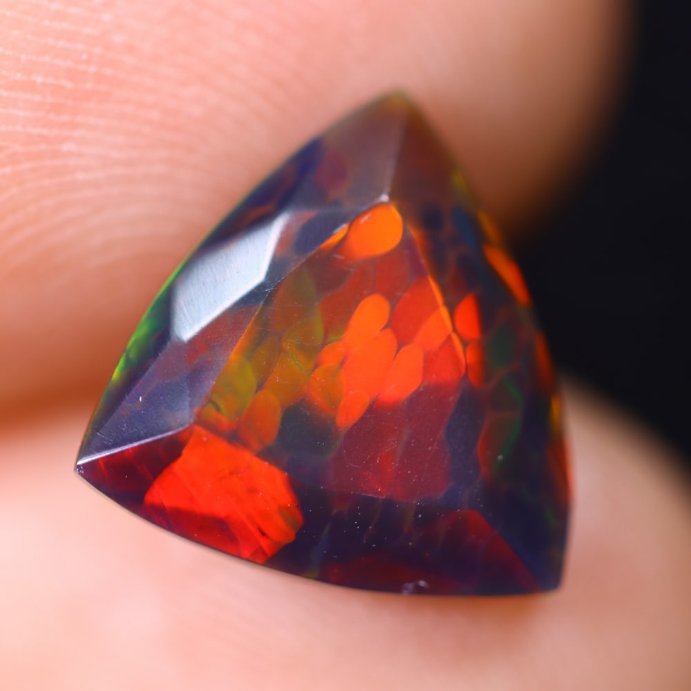 2.16Ct Welo Black Opal Faceted Polished - Ethiopian Opal (1 of 4)