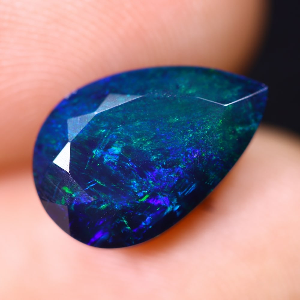2.68Ct Welo Black Opal Faceted Polished - Ethiopian Opal (1 of 5)