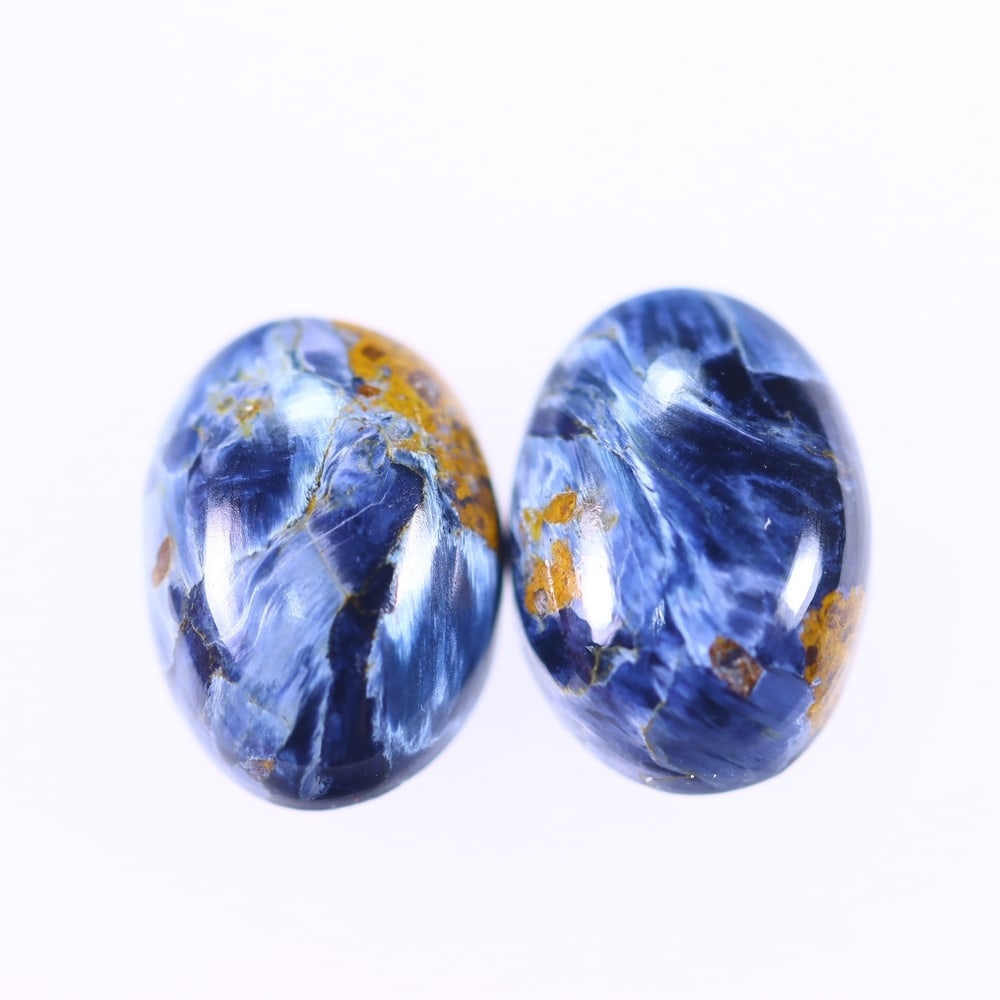 9.94Ct Pietersite Cabochon Pair - Gemstone Crystal - Oval Cabochon: Ksmith Jewels Global Welcome to our auction house, today auction brought to you by Ksmith Jewels Global based in Penang, Malaysia specialize in all kinds of opal and color gemstone both in manufacturi