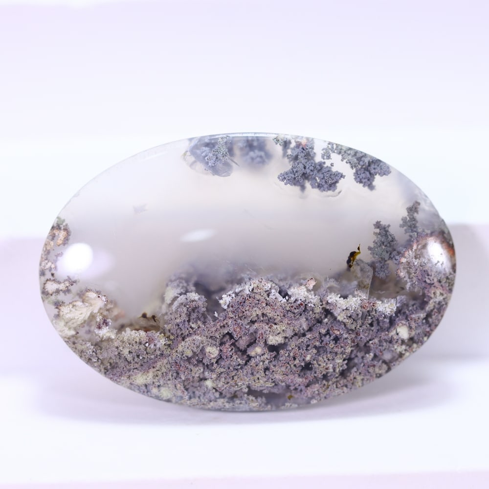 52.41Ct Moss Agate Cabochon - Polished - 39x26mm Approx: Ksmith Jewels Global Welcome to our auction house, today auction brought to you by Ksmith Jewels Global based in Penang, Malaysia specialize in all kinds of opal and color gemstone both in manufacturi