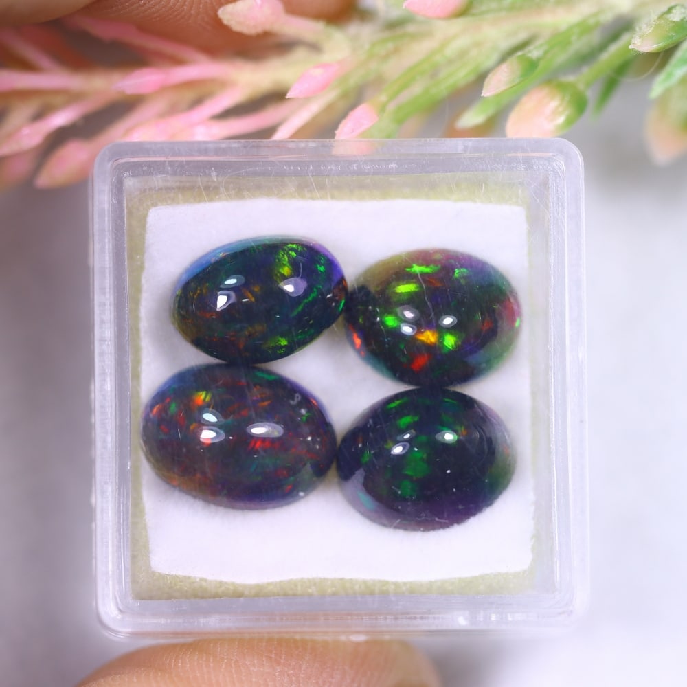 9.62Ct Welo Black Opal Polished Lot - Ethiopian Opal: Ksmith Jewels Global Welcome to our auction house, today auction brought to you by Ksmith Jewels Global based in Penang, Malaysia specialize in all kinds of opal and color gemstone both in manufacturi
