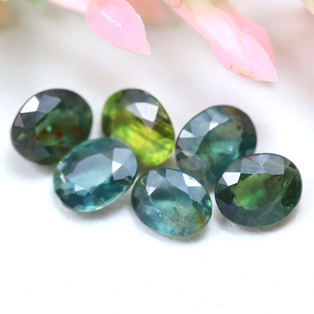 3.10Ct Natural Greenish Blue Sapphire Lot - Madagascar Gemstone - Oval Faceted (1 of 2)