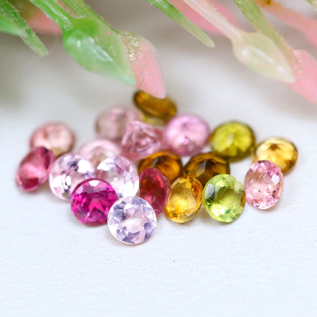 Tourmaline 1.84Ct Round Cut Natural Mozambique Multicolors Tourmaline In Lots: Ksmith Jewels Global Welcome to our auction house, today auction brought to you by Ksmith Jewels Global based in Penang, Malaysia specialize in all kinds of opal and color gemstone both in manufacturi