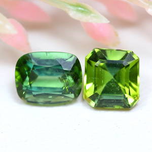 Tourmaline 1.73Ct Fancy Cut Natural Mozambique Green Tourmaline Pair