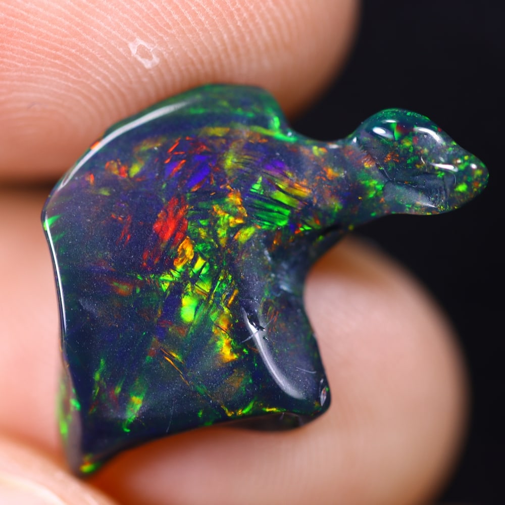 3.24Ct Natural Freeform Black Opal - 18x14x3mm - Polished Rough (1 of 6)