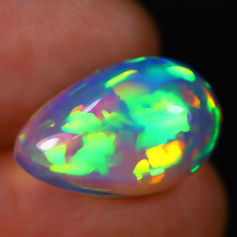 *6.92Ct Welo Opal Polished - Ethiopian Opal - Pear Cabochon: Ksmith Jewels Global Welcome to our auction house, today auction brought to you by Ksmith Jewels Global based in Penang, Malaysia specialize in all kinds of opal and color gemstone both in manufacturi