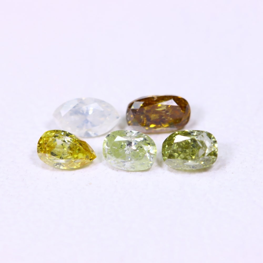 0.50ct 5pcs Unheated Fancy Diamond Lot - Natural Diamond, Loose Diamond: Ksmith Jewels Global Welcome to our auction house, today auction brought to you by Ksmith Jewels Global based in Penang, Malaysia specialize in all kinds of opal, diamond and color gemstone both in ma