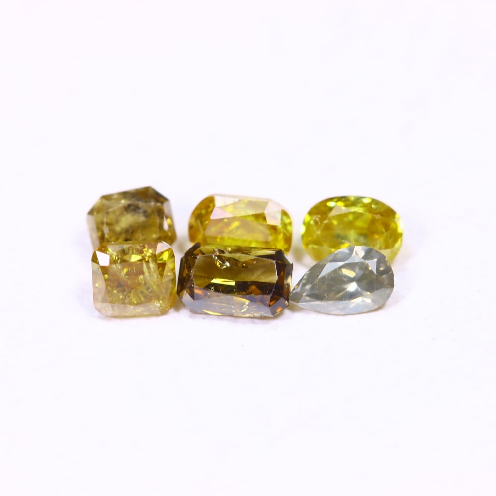 0.52ct 6pcs Unheated Fancy Diamond Lot - Natural Diamond, Loose Diamond (1 of 2)
