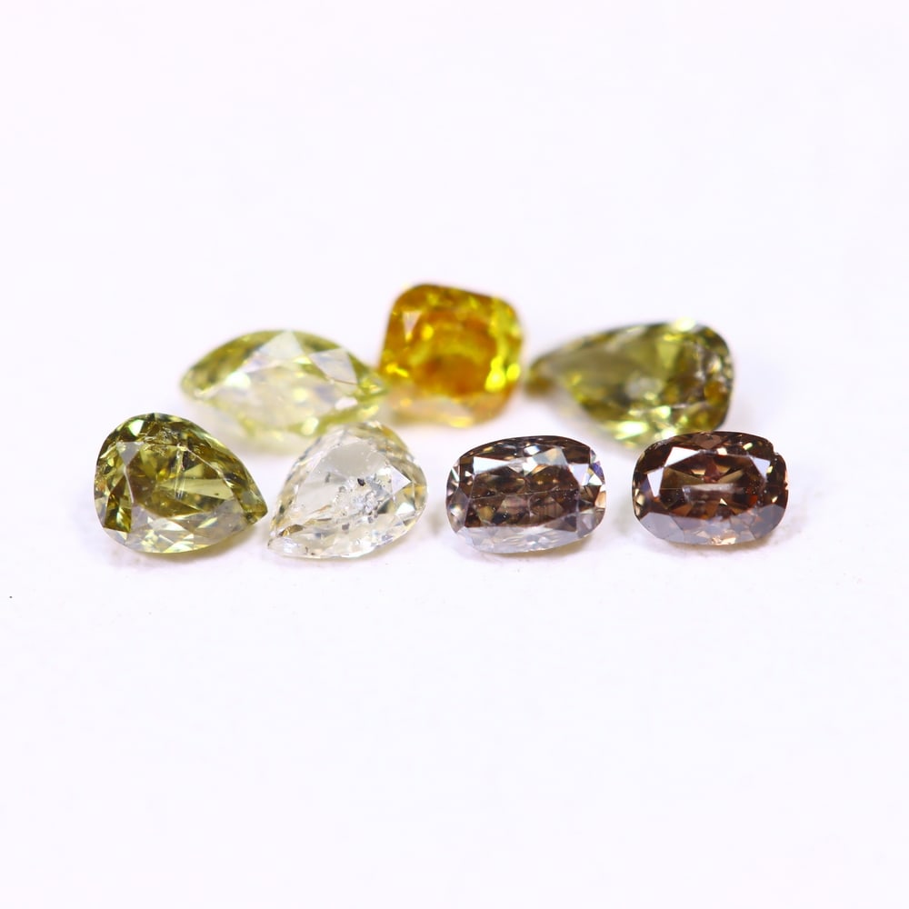 0.50ct 7pcs Unheated Fancy Diamond Lot - Natural Diamond, Loose Diamond: Ksmith Jewels Global Welcome to our auction house, today auction brought to you by Ksmith Jewels Global based in Penang, Malaysia specialize in all kinds of opal, diamond and color gemstone both in ma