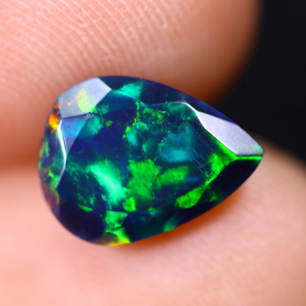 1.48Ct Welo Black Opal Faceted Polished - Ethiopian Opal (1 of 6)