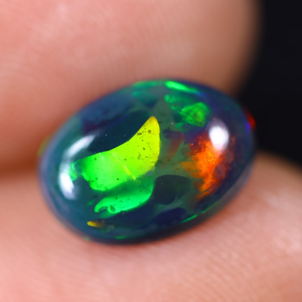 1.99Ct Welo Black Opal Polished - Ethiopian Opal (1 of 6)