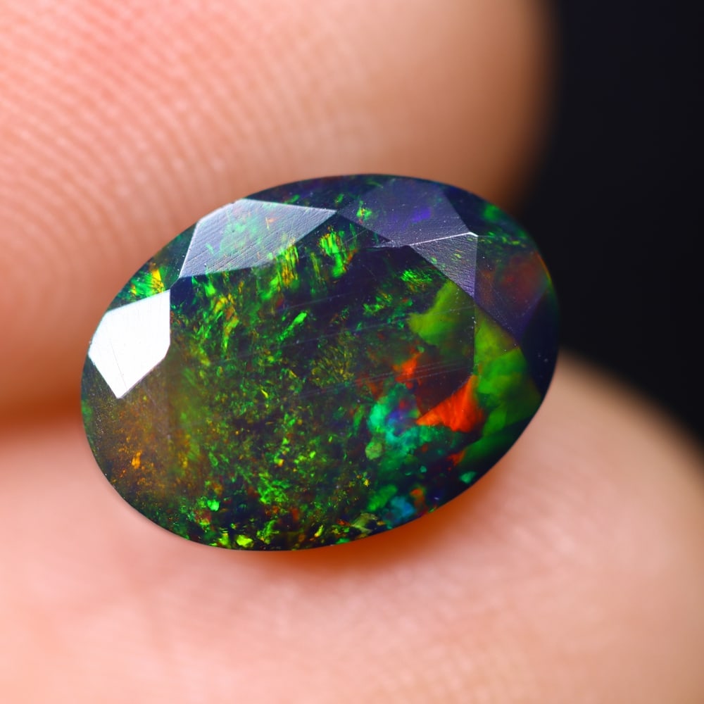 1.75Ct Welo Black Opal Polished - Ethiopian Opal (1 of 7)