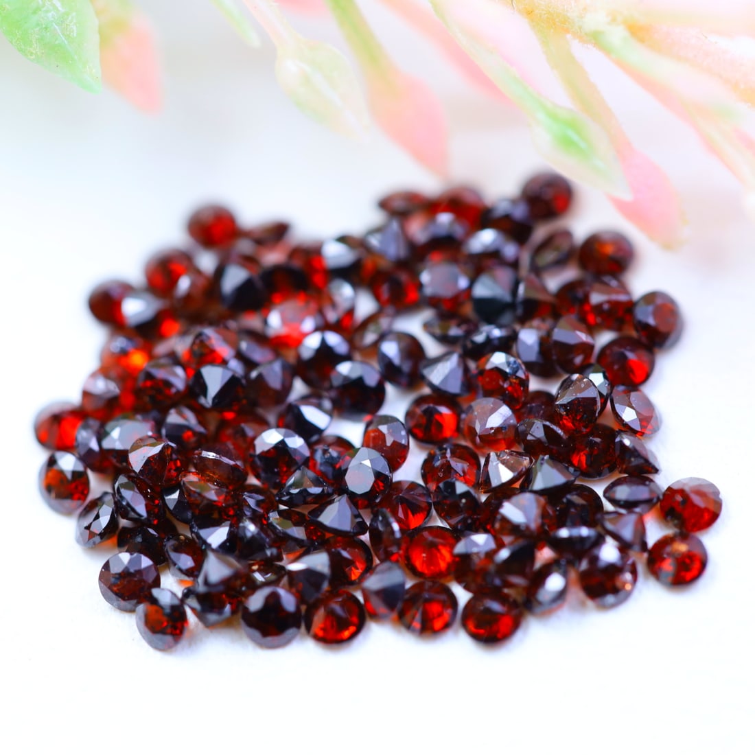 2MM 4.94Ct Natural Wholesale Unheated Red Garnet Lot - Ceylon Gemstone - Round Faceted (OT6666): Ksmith Jewels Global Welcome to our auction house, today auction brought to you by Ksmith Jewels Global based in Penang, Malaysia specialize in all kinds of opal and color gemstone both in manufacturi