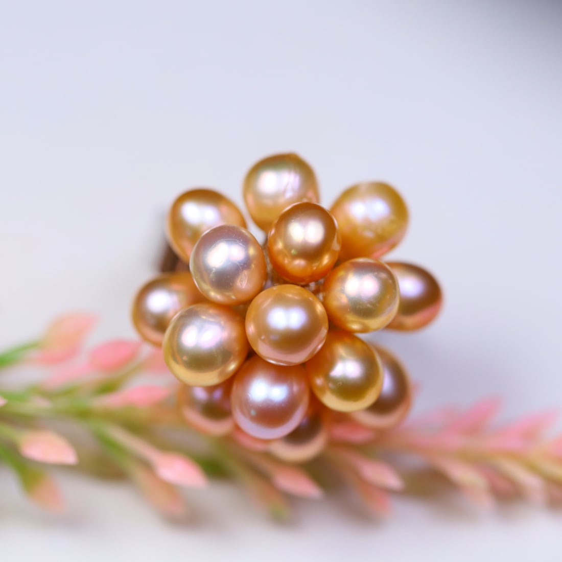 Total Weight of 36.38Ct Unheated Natural Freshwater Pearl Ring 925 Sterling Silver  (OT6633) (1 of 2)