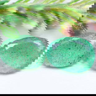 Strawberry Quartz 10.37Ct Natural Green Strawberry Quartz Pair: Ksmith Jewels Global Welcome to our auction house, today auction brought to you by Ksmith Jewels Global based in Penang, Malaysia specialize in all kinds of opal and color gemstone both in manufacturi