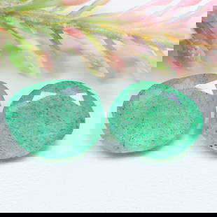 Strawberry Quartz 8.73Ct Natural Green Strawberry Quartz Pair: Ksmith Jewels Global Welcome to our auction house, today auction brought to you by Ksmith Jewels Global based in Penang, Malaysia specialize in all kinds of opal and color gemstone both in manufacturi