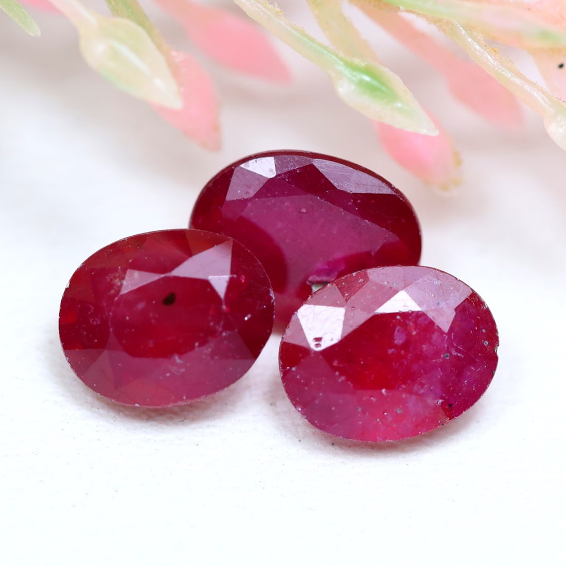 4.91Ct Natural Winza Heated Ruby Pinkish Red Lot Oval Cut (1 of 2)