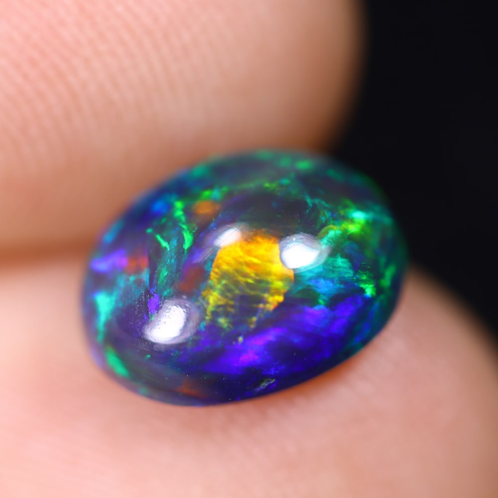1.75Ct Welo Black Opal Polished - Ethiopian Opal (1 of 8)