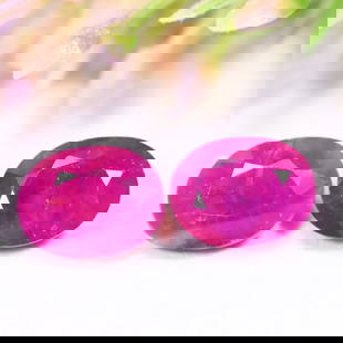 5.02Ct Ruby Pair - Polished Faceted - Oval Faceted: Ksmith Jewels Global Welcome to our auction house, today auction brought to you by Ksmith Jewels Global based in Penang, Malaysia specialize in all kinds of opal and color gemstone both in manufacturi