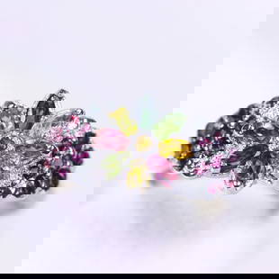 Ring US8 Tourmaline, Rhodolite & Sapphire - 925 Sterling Silver: Ksmith Jewels Global Welcome to our auction house, today auction brought to you by Ksmith Jewels Global based in Penang, Malaysia specialize in all kinds of opal and color gemstone both in manufacturi