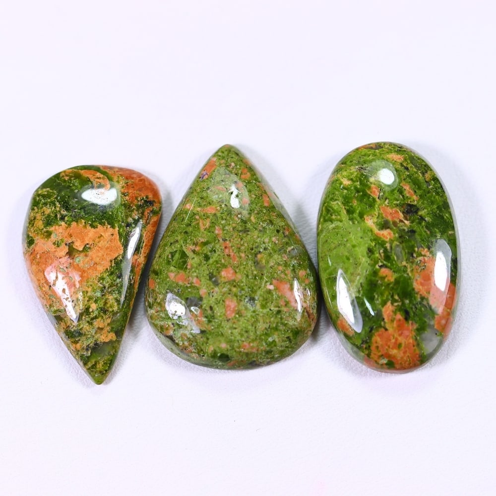 72Ct Unakite Cabochon Set - Polished - 26x20 mm Approx: Ksmith Jewels Global Welcome to our auction house, today auction brought to you by Ksmith Jewels Global based in Penang, Malaysia specialize in all kinds of opal and color gemstone both in manufacturi