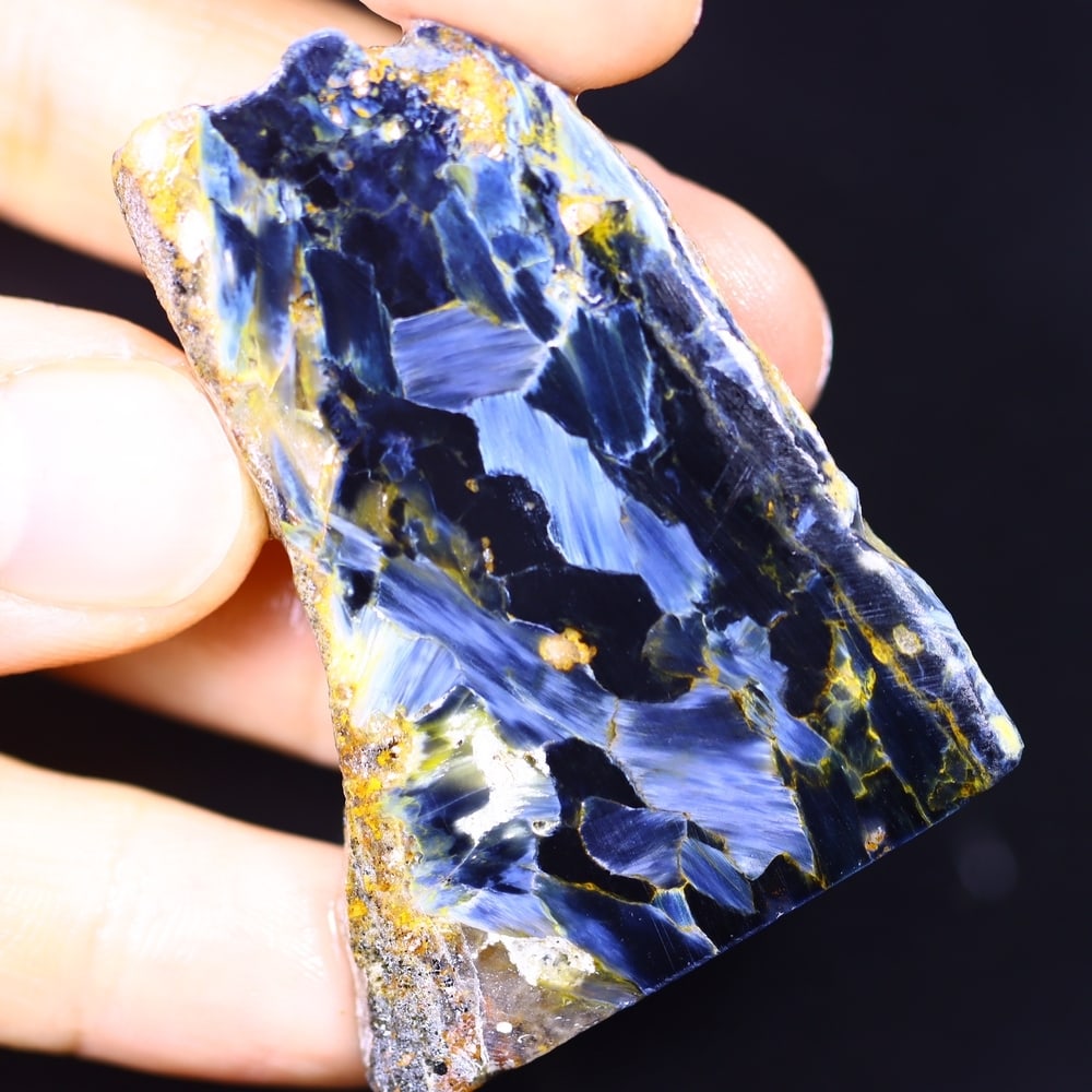 76.78Ct Pietersite Slab - Gemstone Crystal - Freeform Slice: Ksmith Jewels Global Welcome to our auction house, today auction brought to you by Ksmith Jewels Global based in Penang, Malaysia specialize in all kinds of opal and color gemstone both in manufacturi