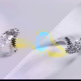 Ring US6.5 Sapphire & Zircon - 925 Sterling Silver: Ksmith Jewels Global Welcome to our auction house, today auction brought to you by Ksmith Jewels Global based in Penang, Malaysia specialize in all kinds of opal and color gemstone both in manufacturi