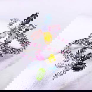 Ring US9 Tourmaline - 925 Sterling Silver - Plated 14k White Gold: Ksmith Jewels Global Welcome to our auction house, today auction brought to you by Ksmith Jewels Global based in Penang, Malaysia specialize in all kinds of opal and color gemstone both in manufacturi