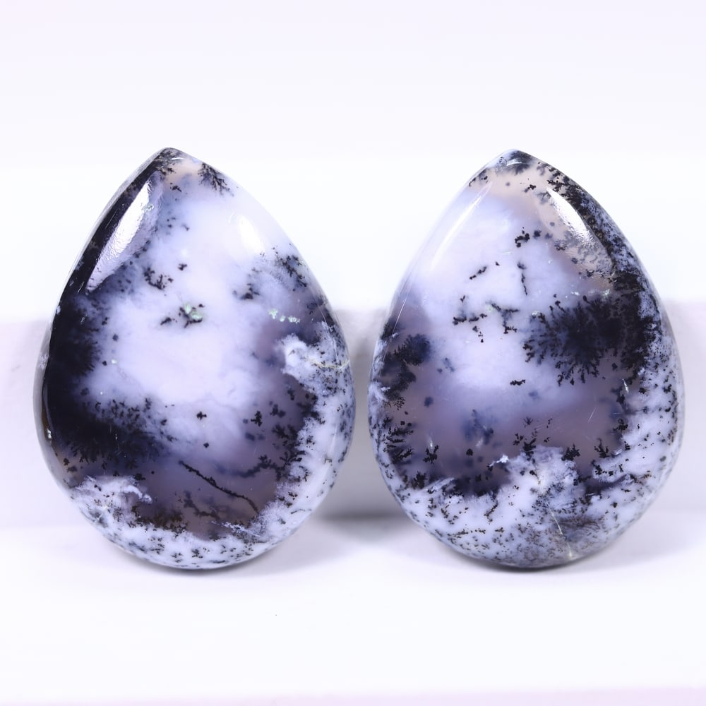 36.04Ct Dendrite Opal Pair - Cabochon Polished (1 of 2)