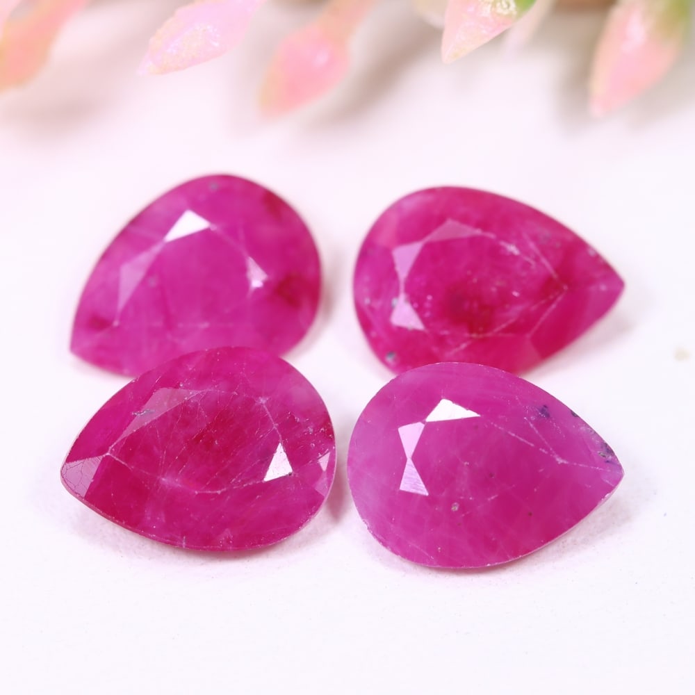 6.45Ct Red Ruby Set - Polished Faceted (1 of 2)